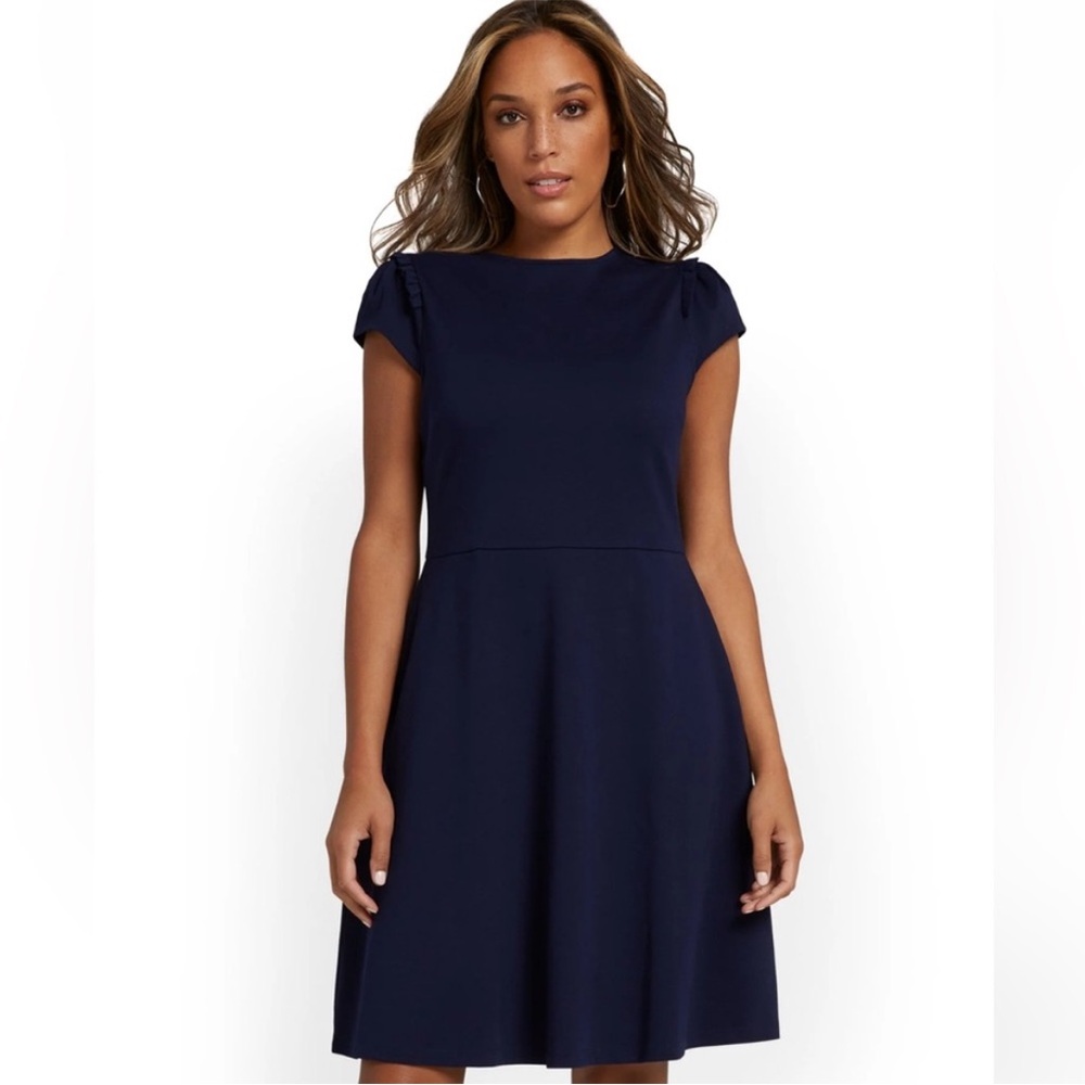 New York & Company Navy Mini Dress